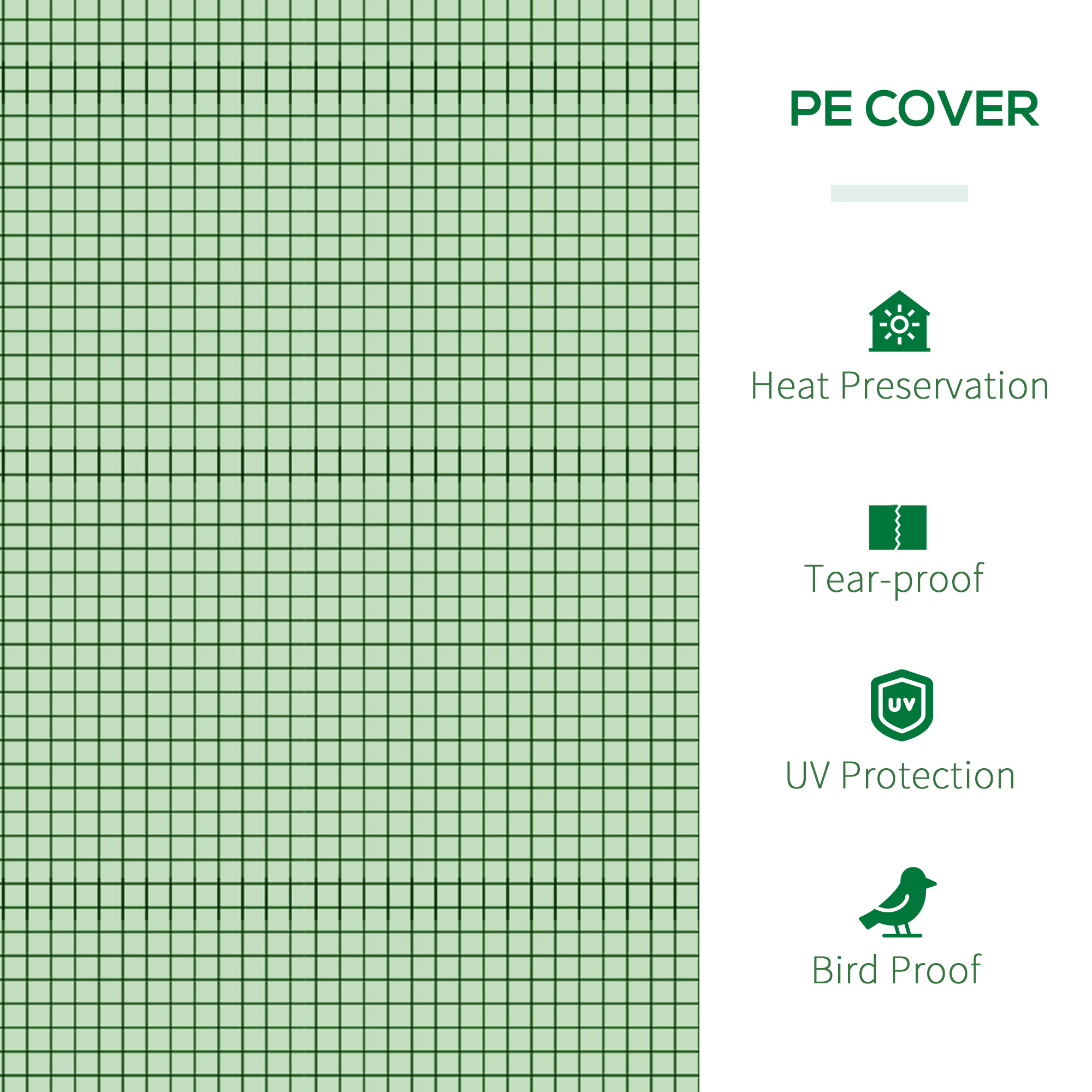 Mini Greenhouse, Portable Tunnel Green House with Roll-Up Zippered Doors, UV Waterproof Cover, Steel Frame, Green 10' x 3' x 2.5'