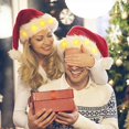 thumbnail image 4 of Gorro rojo de Papá Noel de algodón cálido gorro de Navidad con luces Navidad Noel regalos de Año Nuevo gorros de Navidad para adultos/niños, 4 of 4