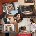 thumbnail image 2 of Transportín para gatos SportPet Designs, plegable, de viaje, gris y marrón, 2 of 7