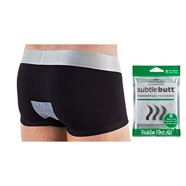 Subtle Butt Reusable Gas Neutralizers 5 Activated Carbon Charcoal Fart