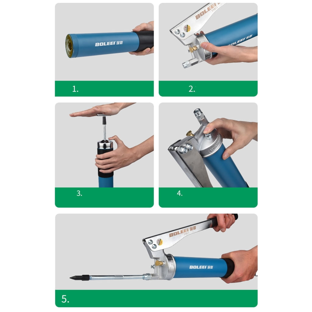 Versatile Manual Grease Gun with Dual Pressure Rods - Must-Have Equipment for Greasing Tasks in Automotive, Construction, and Agriculture