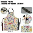 thumbnail image 3 of Kitchen Apron with 2 Pockets Adjustable waterproof Cooking Aprons for Women Men Chef Colorful Watercolor Floral, 3 of 7