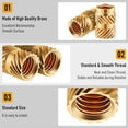 thumbnail image 5 of 380 Piezas de Inserciones Roscadas M2/M2.5/M3//M5/M6 Kit Surtido de Inserciones de Tuercas de Rosca Hembra de LatóN Moleteado, 5 of 5