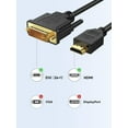 thumbnail image 3 of DVI to HDMI Cable, 10ft HDMI Male to DVI-D Male Bi-Directional Adapter Cable, HDMI to DVI-D 24+1 Super Speed Cable Support 1080P HD for Raspberry Pi, Xbox One, PS5, Blue-ray, Switch, 3 of 8