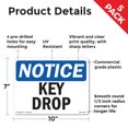 thumbnail image 2 of Key Drop OSHA Notice Rigid Plastic Sign 10 Inch x 7 Inch - 5 Pack, 2 of 8