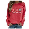 thumbnail image 1 of RKSTN Chandail en Molleton pour Femmes Manches Longues Décontracté Imprimé Saint-Valentin Blouse Hauts Chandail Col Rond Coupe Ample Chandail en Molleton, 1 of 3
