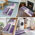 thumbnail image 5 of Purple Grey Washable Area Rug 2x6 111 Graffiti Art Abstract Mottled Color Block Modern Low-Profile Area Rugs with Non Slip Backing Indoor Floor Carpet for Entrance Living Room Bedroom Home Office, 5 of 9
