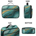 thumbnail image 3 of Green and Gold Marble Pattern Insulated Lunch Bag Teens,Bento School Lunch Bag for Teens for Work,Picnic or Travel 10.6x7.7x4.3 Inches,12 Can Capacity, 3 of 6