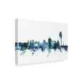 thumbnail image 2 of Trademark Fine Art 'Geneva Switzerland Blue Teal Skyline' Canvas Art by Michael Tompsett, 2 of 3