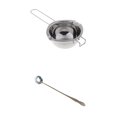 thumbnail image 1 of Paquete de 2 cucharas de doble boquilla de inserción de caldera material acero inoxidable para olla de, 1 of 9