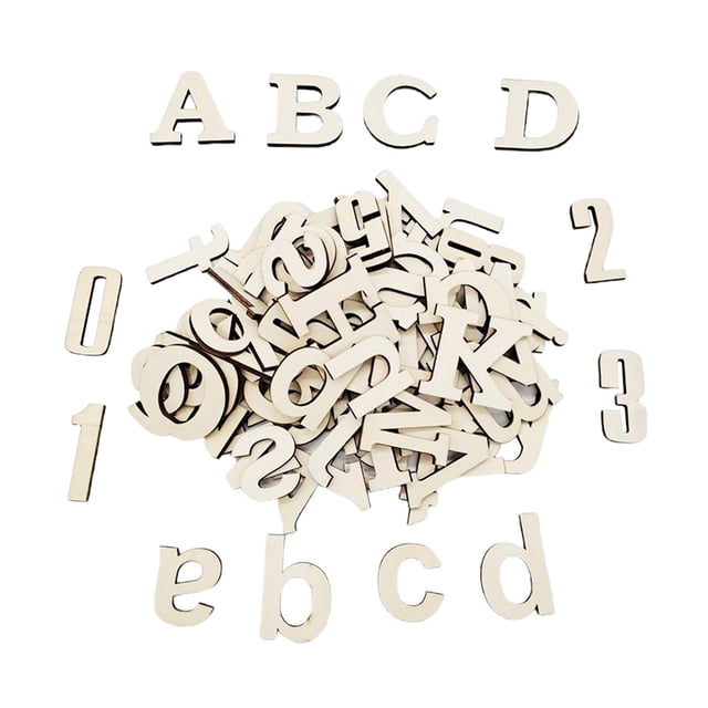 124 piezas Letras de Números de completo Letras recortadas de Piezas Letras de -Z para decoración Decoración para hogar