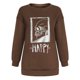 thumbnail image 5 of Sudadera extragrande de lana de manga larga con cuello redondo y estampado de calavera para mujer Pompotops  gfhjh16746, 5 of 5