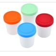 thumbnail image 5 of Bandejas para helado Lin con tapa, 4 piezas - Tarro para helado redondo y reutilizable de 1 litro para helados caseros, sorbetes y yogures. Sin BPA: apto para lavavajillas y congelador. oso de fresa Electrónica, 5 of 5