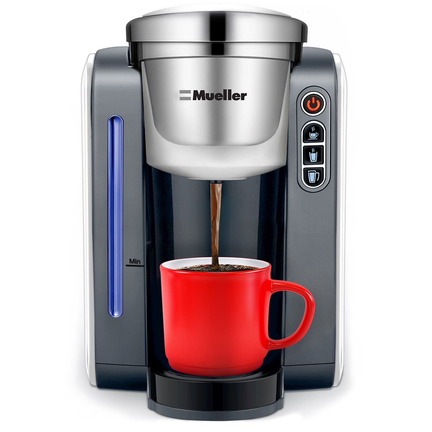 Mueller - Brandclub - Mueller Single Serve Pod Compatible Coffee Maker  Machine With 4 Brew Sizes, Rapid Brew Technology with Large Removable 48 oz  Water Tank