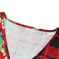 thumbnail image 4 of Pompotops Robe d'Été à Manches Courtes Col en V Vintage Cadeau de Noël à Carreaux pour Femmes, 4 of 5
