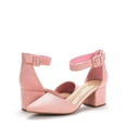 thumbnail image 2 of Zapatos DREAM PAIRS ANNEE Tacón Grueso de Gamuza Rosa Talla 11, 2 of 6