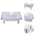 thumbnail image 3 of 1 Ensemble de Réchaud de Buffet Carré en Acier Inoxydable Contenant Alimentaire Plateau de Buffet Polyvalent, 3 of 6