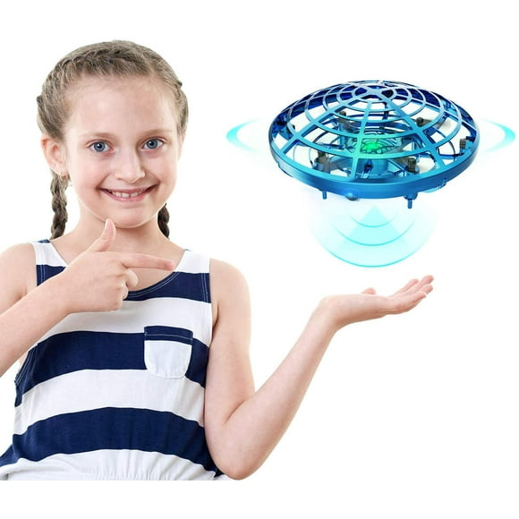 Hand Operated Drones for Kids or Adults - Scoot Hands Free Mini Drone Helicopter, Easy Indoor Small Orb Flying Ball Drone Toys for Boys or Girls (Blue)