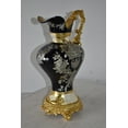 thumbnail image 4 of Black and Silver Rounded Hydria Resin Vase Size: 11" x 8" x 18"H, 4 of 11