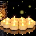 thumbnail image 1 of Velas de té LED sin llama, 5 unidades, paquete de 100 unidades, color marfil, 1 of 7