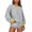 Gray, variant on XUNKUSGA Pullover Sweatshirt Crewneck Long Sleeve Sweatshirt for Women Fashion Colorblock Stretch Women's Sweatshirt Warm Drop Shoulder Fall Outfits for Women 2025 S-2XL