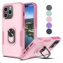 iPhone 15 Pro Max Case ,Sturdy Phone Case for iPhone 15 Pro Max 2023 6.7 inch ,Tekcoo Hybrid Dual Layer Rubber Drop Protection Heavy Duty Rugged Bumper 2-in-1 Ring Case Cover with Kickstand-Black