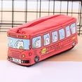 thumbnail image 2 of TOWED22 Creative Student Stationery Small Animal Buses Pen Bag public Canvas Stationery Box,B, 2 of 4