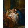 thumbnail image 2 of Jean-François de Troy 12x14 Gold Ornate Wood Frame and Double Matted Museum Art Print Titled - Before the Ball (1735), 2 of 4