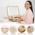 thumbnail image 5 of EasyinBeauty  Travel Makeup Case with Lighted Mirror - Gold, 5 of 7