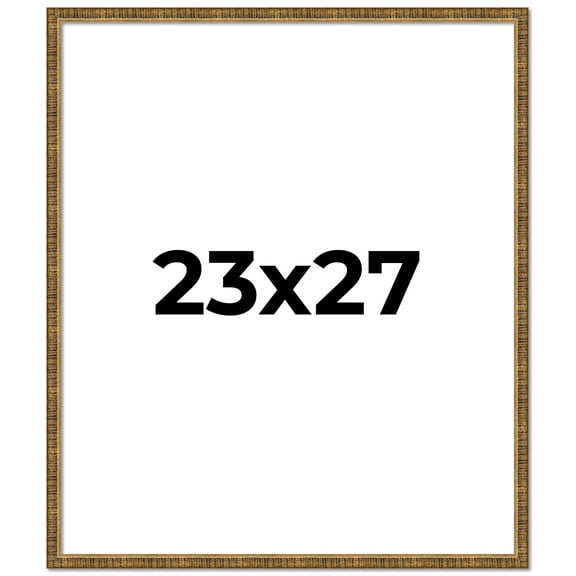23x27 Frame Gold Kingsley Distressed Solid Wood Picture Frame Width 0.75 Inches | Interior Frame