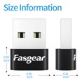 thumbnail image 7 of Fasgear USB Adapters, 2 Pack USB-C Female to USB A Male Adapter, Type C to USB 2.0 Converter Compatible with iPhone 14 13 12 11 Max, Airpods, iPad 2018,Galaxy S23 S22 Plus/Note 10, iWatch Series 8 7, 7 of 7