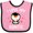 Pink and Black, variant on Inktastic I Love My Auntie with Cute Penguin and Hearts Girls Baby Bib