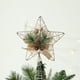 thumbnail image 3 of Adorno para árbol de Navidad con forma de estrella: estrella de metal dorada con purpurina para árbol de Navidad de tamaño normal, 3 of 5