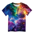 thumbnail image 4 of WMQPNNS Summer Shirts for Girl Girls Tops Size 10-12 Casual Loose Short-Sleeved T-Shirts Relaxed Fit Crewneck Cotton Tops Shirts Holiday Tops(Size 12-13 Years, 3-Dark Purple), 4 of 4