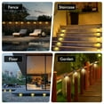 thumbnail image 4 of LED Solar Deck Lights, 8 Pack Waterproof Solar Step Lights, Solar Lights for Outdoor Stairs Fence Railing Yard Patio (Brown-Warm White), 4 of 9