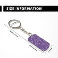 thumbnail image 4 of Goofa Lavender Flowers Printed Rectangular Metal Keychain Bag Charm Floral Charm for Purse Keys Metal Keyring Gift for Women Accessories, 4 of 7