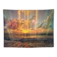 thumbnail image 5 of Orinice Sunset Waves Hologram Tapestry Wall Hanging Unique Style Graphic Tapestries Home Decor Art for Living Room Bedroom Dorm Apartment Farmhouse - 4 Sizes Available 50x40inch, 5 of 6