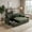 Green, variant on LLappuil Sectional Sofa, 84" Sectional Couch with Storage Chaise, Small Desktop, Cup Holders, Charging Port Convertible Sofa Bed, Corduroy Pull Out Sofa Bed for Living Room Black