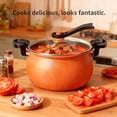 thumbnail image 2 of Multifunctional Large Capacity Non-stick Pressure Cooker, 8QT Micro Pressure Cooker with Visual Lid, Multi Functional Fast Cooking Pot for Family Meals, Soups, Stews (Green), 2 of 8