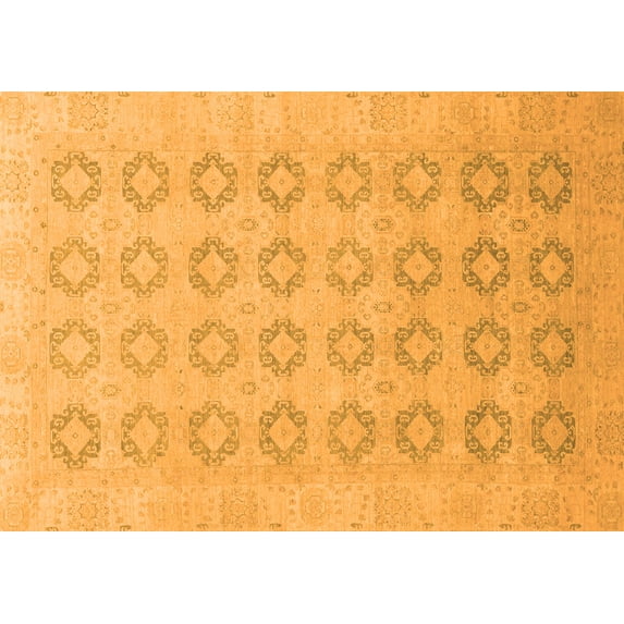 Ahgly Company Indoor Rectangle Oriental Orange Traditional Area Rugs, 6' x 9'