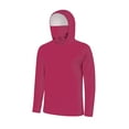 thumbnail image 5 of QIUOMBBP Outdoor Sport Hoodie for Women Long Sleeve Ice Silk UPF 50+ Shirts with Face Mask Unisex Breathable Summer UV Protection Tops Hot Pink S, 5 of 10
