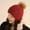 Red, variant on Dyfzdhu Women Winter Hat Warmer Casual Plush Crochet Multicolor Hats Knit Ball Baseball Caps