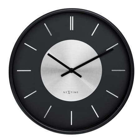 10 NeXtime Retro II' Black Metal Wall Clock (Black)