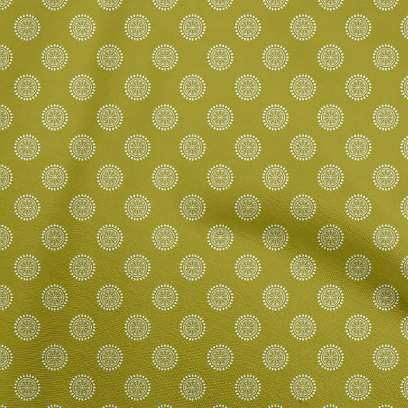 oneOone Viscose Chiffon Lime Green Fabric Asian Floral Block Quilting Supplies Print Sewing Fabric By The Yard 42 Inch Wide