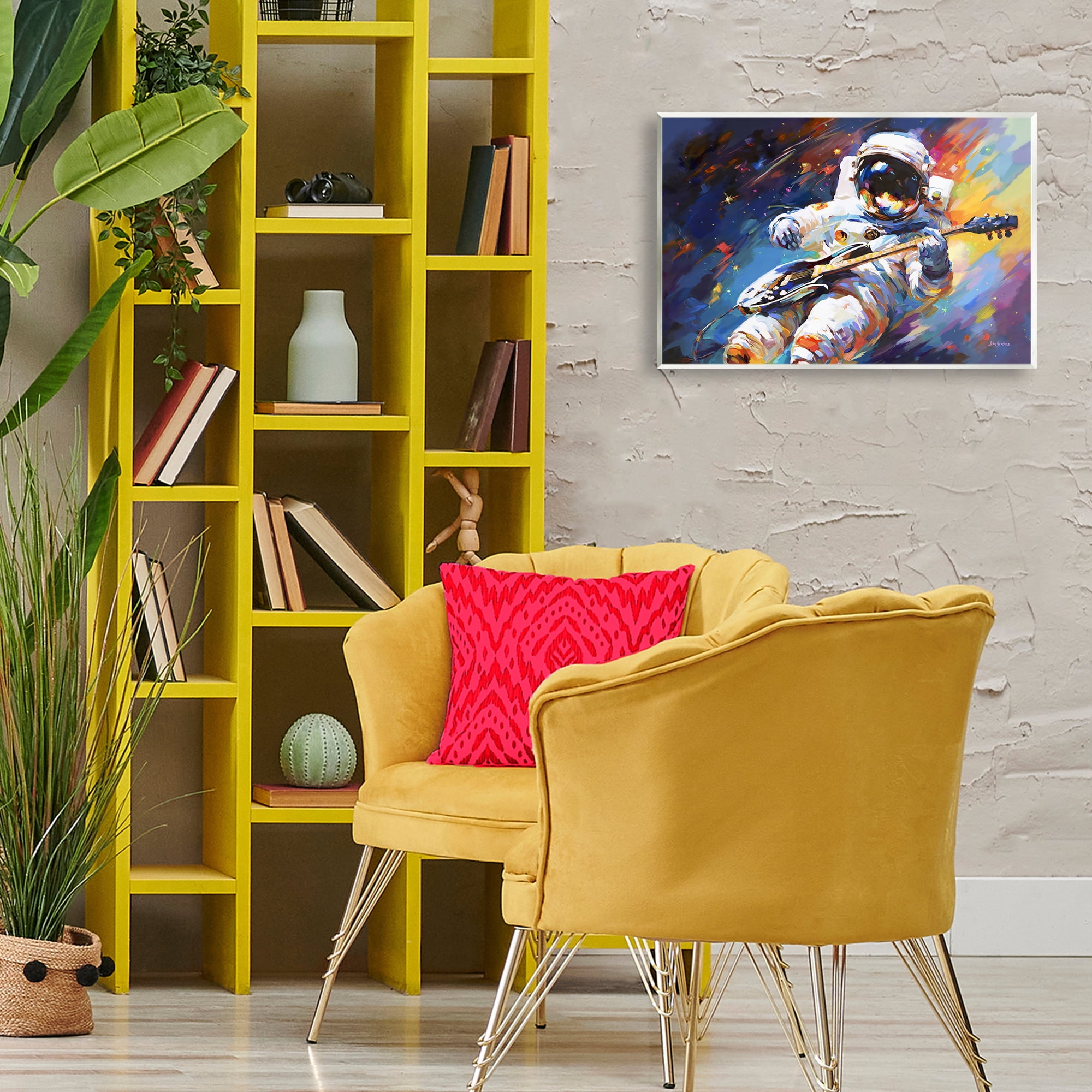 Stupell Industries Melodies Beyond Earth Astrology & Stars Painting Unframed Art Print Wall Art, 19 x 13
