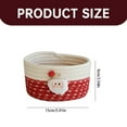 thumbnail image 3 of Home Textile Storage,Small Christmas Basket Christmas Storage Basket Cotton Rope Woven Basket For Nursery Cute Toy Storage Basket Christmas Basket For Gifts Empty Home Decor, 3 of 6