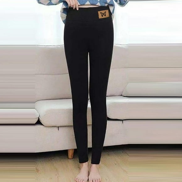Women Fleece Lined Thick Leggings Warm Insulated Lamb Wool Stretch High Waist Thermal Base Layer Durable Cozy Comfort For Cold Weather Everyday Leisure Wear