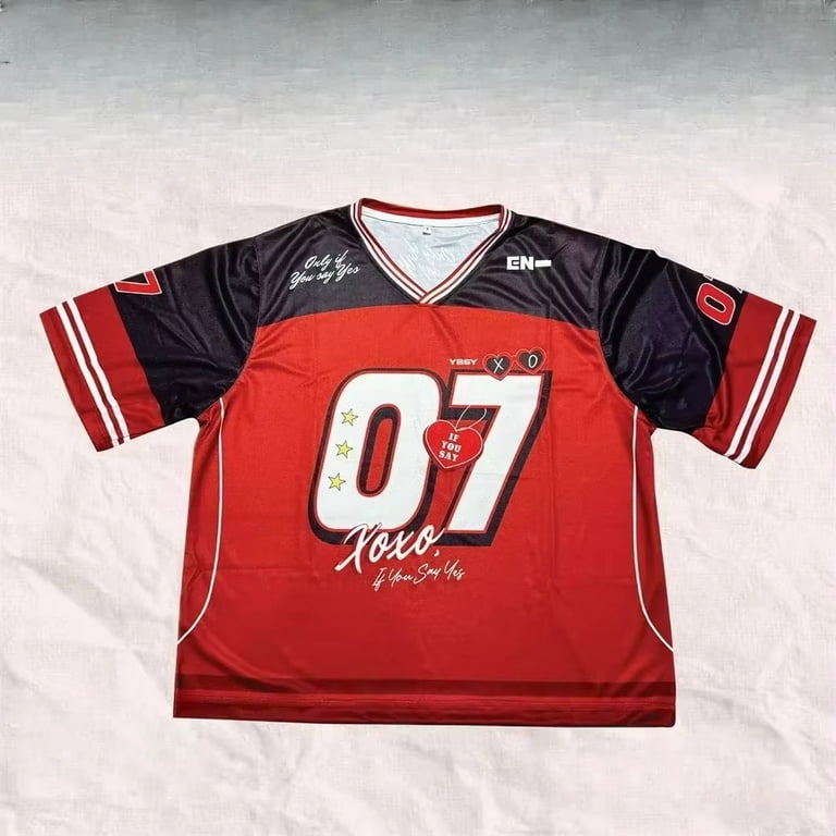 YBSY Enhypen XO Jersey 2025 T-Shirt Unisex Short Sleeve Round Neck