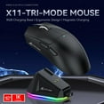 thumbnail image 2 of ATTACK SHARK X11 Gaming Mouse with Magnetic Charging Dock, PixArt PAW3311 Gaming Sensor, BT/2.4G Wireless/Wired Gaming Mouse, 22000 DPI, Office Mice Gamer Mice for Win11/Xbox/PS/Mac (Black), 2 of 15