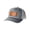 B, variant on Custom Engraved PU Leather Patch Trucker Hat Cotton Polyester Blend Mesh Back Snapback Adjustable Curved Brim Personalized Text Baseball Cap For Father Day
